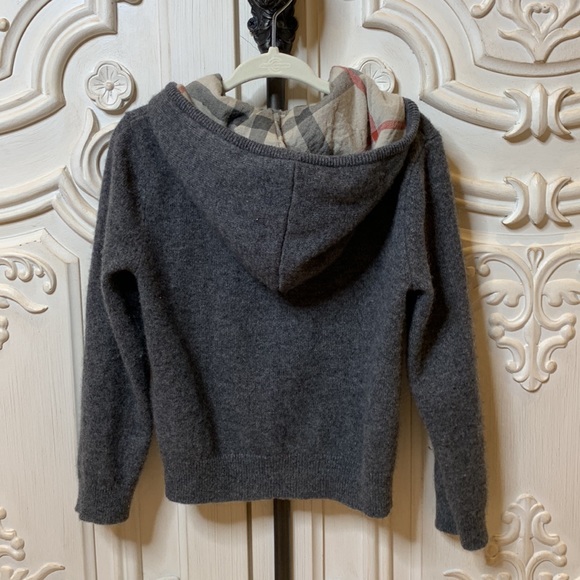 Burberry kids toddler cashmere grey zip up with hood size 3 - Picture 4 of 10